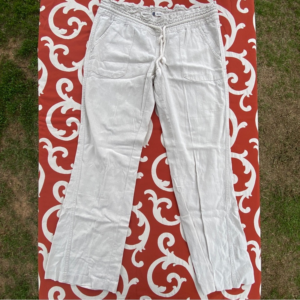 Linen Pants Roxy Tie Waist size medium